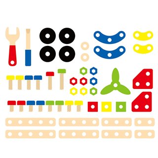 Viga Toys - Jeu de Construction de Construction - 48 pieces